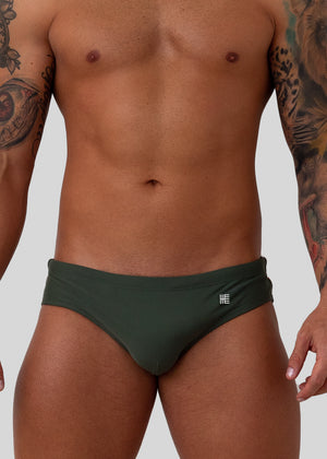 NEW! ESTEVEZ SOLID OLIVE SWIMSUIT