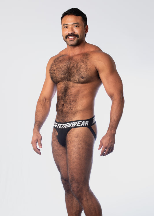 BLACK COTTON JOCKSTRAP