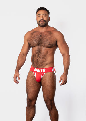 MASTER RED/WHITE JOCKSTRAP