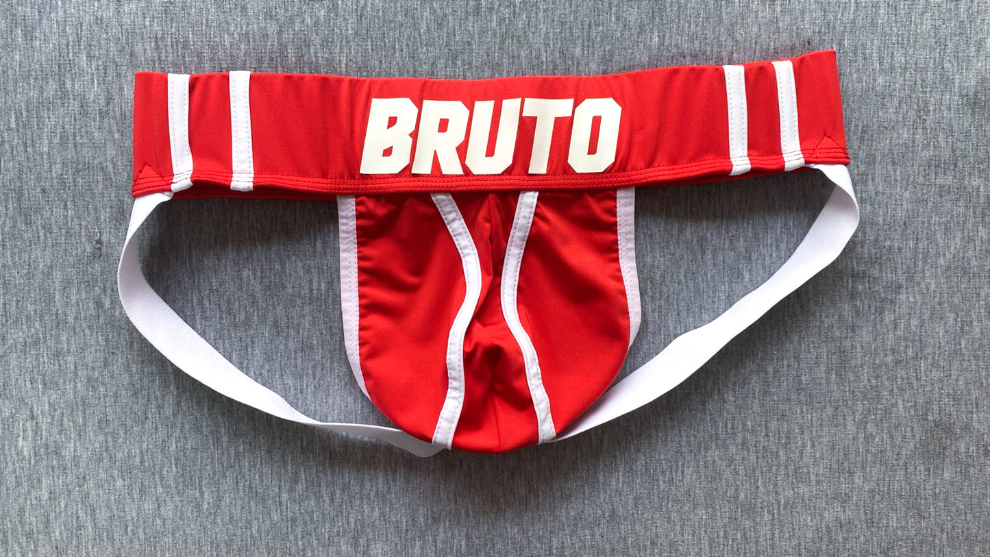 MASTER RED/WHITE JOCKSTRAP