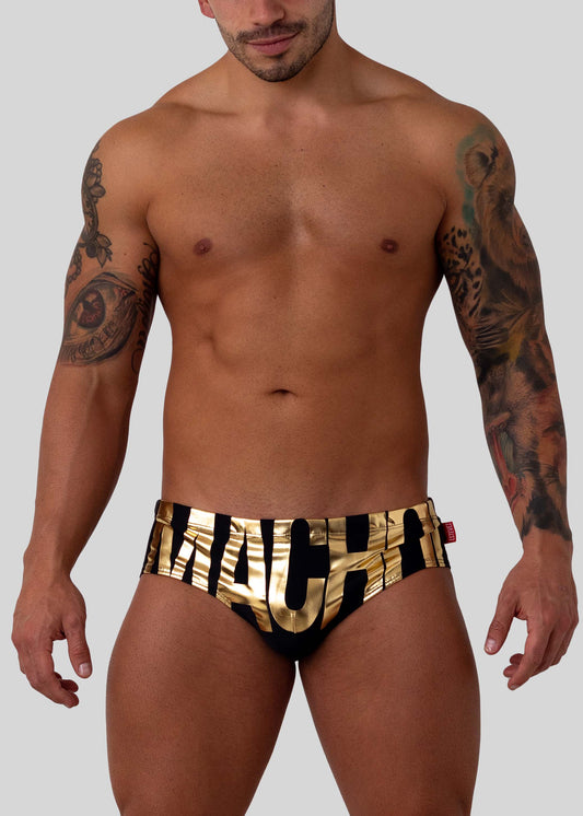 ORIGINAL MACHO! GOLD SWIM BRIEF